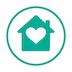 icon of heart inside a house