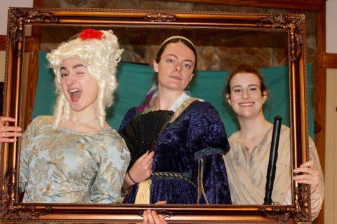 camp staff dressed in costumes